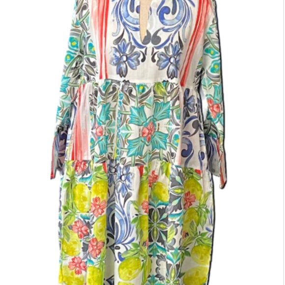 Blue Lemon Ruffle Dress - Picture 2 of 2